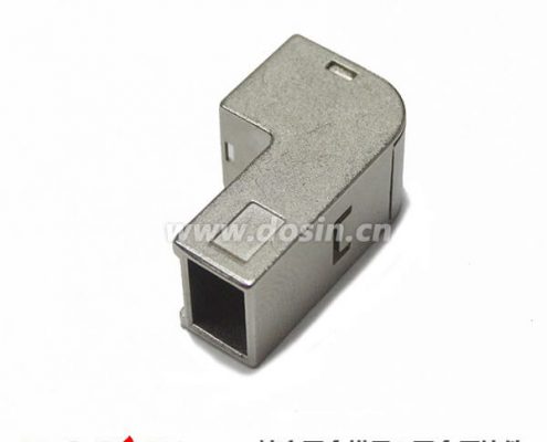 东莞电子配件弯式镀镍喷砂锌合金压铸外壳