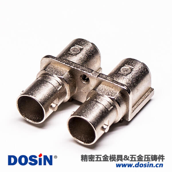 BNC母头锌合金双胞外壳喷砂镀镍