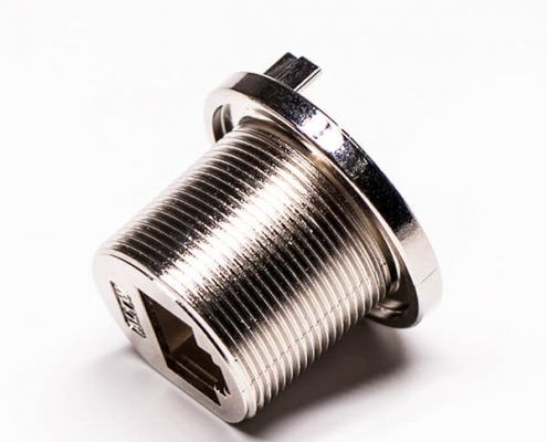 RJ45锌合金防水毗连器外壳镀镍